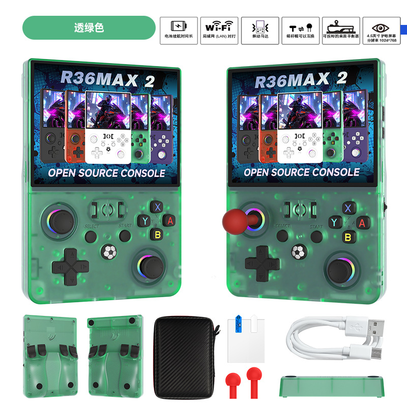 Consola de Juegos Portátil Retro de Código Abierto R36max2 de 4.0 Pulgadas R36S Pantalla HD