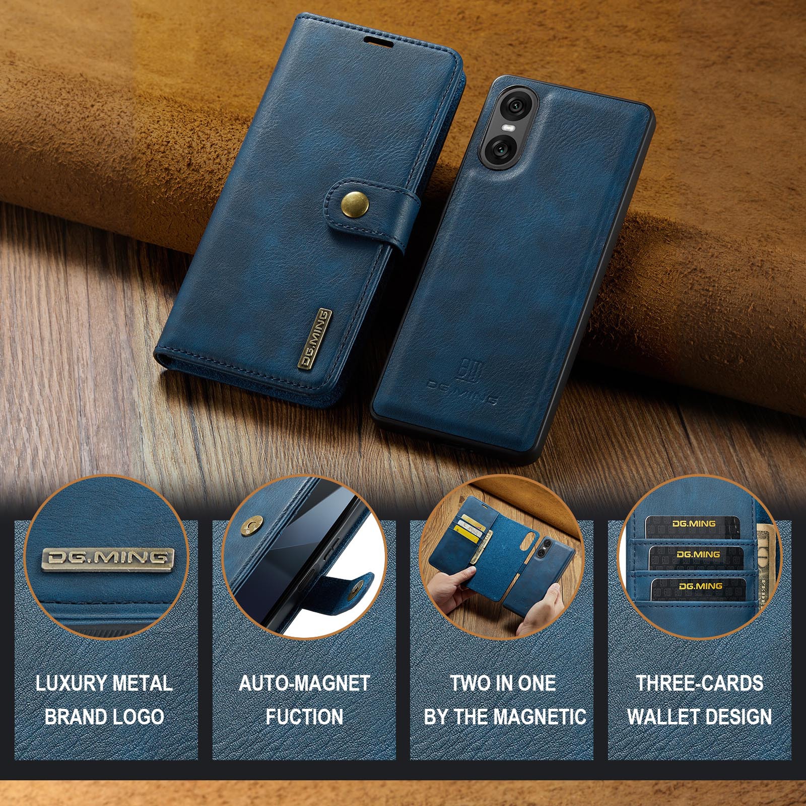 For Sony Xperia 10 VI Mobile Phone Case Xperia 1 VI 2-in -1 Split Leather Case 2024_voghion.com