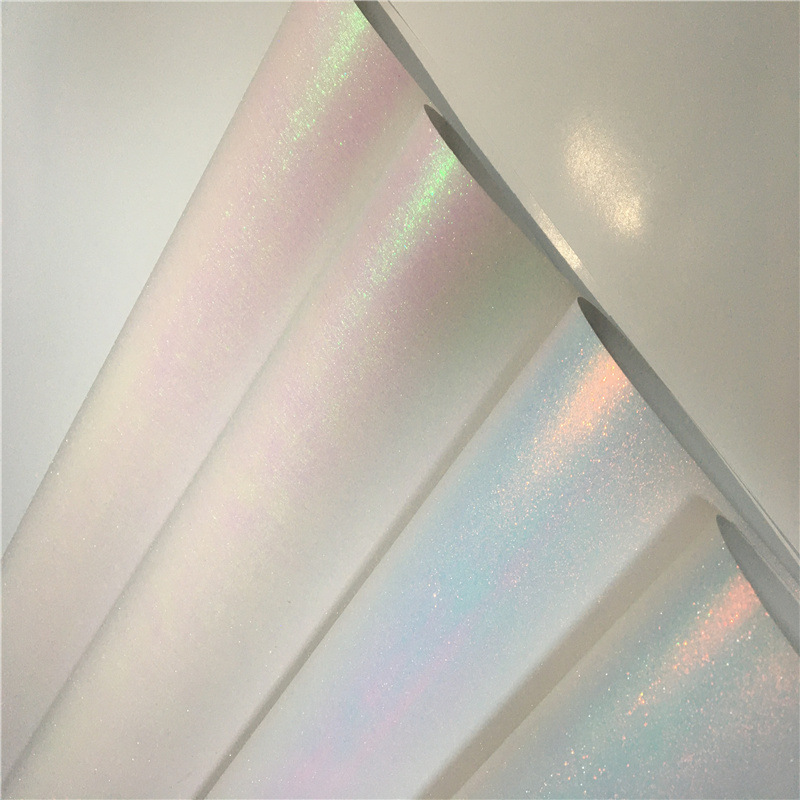 Papel iridiscente brillante de 128g con un brillo rojizo, papel con purpurina iridiscente, papel de soporte especial para decoración de bares, sin adhesivo.