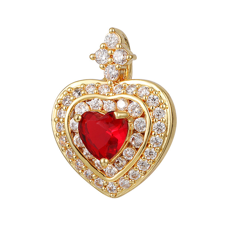 Joyas transfronterizas colgante de rubí esmeralda ligero de lujo accesorios de acero de titanio collar no decolor cadena clavícula