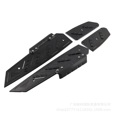 Suitable for 18-24 Honda FORZA Fosha 350 modified aluminum alloy pedal NSS350 anti-fall pedal (Motorcycle pedals) - black-fosha-special-footrest