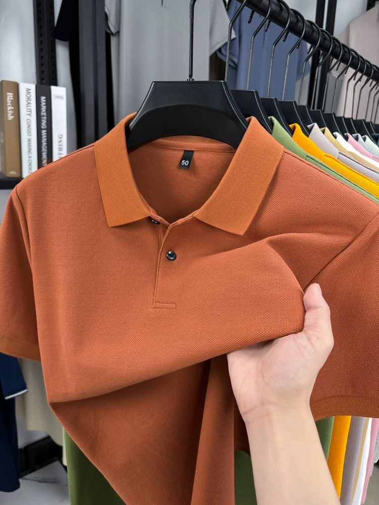 Cotton summer solid base polo, 100% cotton, with short sleeve