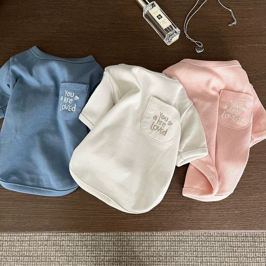 Весной и летом новая собака кошка Деронг вышивка свитер