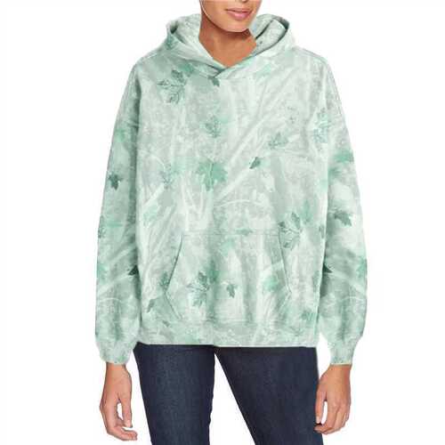 Autumn/Winter Cross-border Amazon eBay Independent Store European and American Women's Fashion Leaf Hooded Sweatshirt 3D Print Casual Loose Sweatshirt