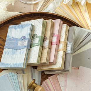 Mo Mo Paper Gentle Series Material Paper 50 Sheets Light Retro Journal DIY Material Decorative Collage Base 6 Styles