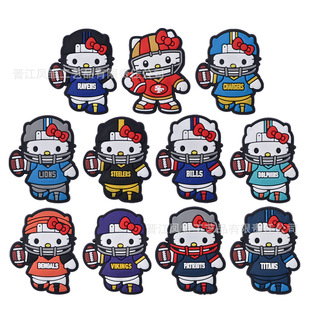 NFL�ϙ��� Hello Kitty ��PVCЬ����ͨ�ɲ�ж����Ь���DIY�NƬ