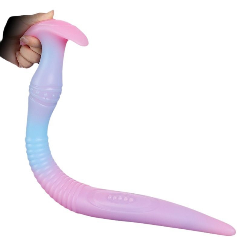 Silicona color luminoso super largo Anguila anal plug adulto suministros desgaste femenino anal expansión juguetes sexuales sexy masturbación dispositivo