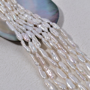 Natural Freshwater Pearl Pipa Beads Baroque Special-Shaped Semi-finished Baroque Nucleeless DIY Semi-finished Beads