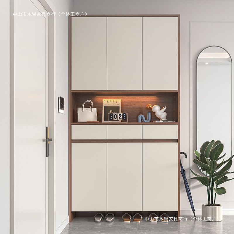 Large-Capacity Shoe Cabinet, High-Standing Home Entrance Door, Entrance Cabinet, Integrated Partition, Entrance Shoe Cabinet, Popular Storage Cabinet