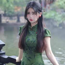 【丹青客】新中式提花改良旗袍女春气质复古短袖连衣裙图片色涤纶