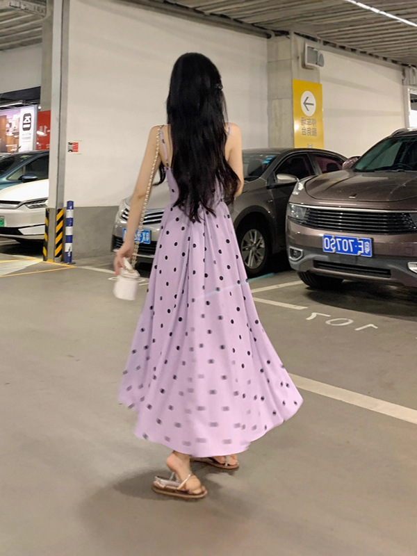 惊艳炸街两件套2025春秋季新款波点连衣裙长袖开衫套装女大码代发|undefined