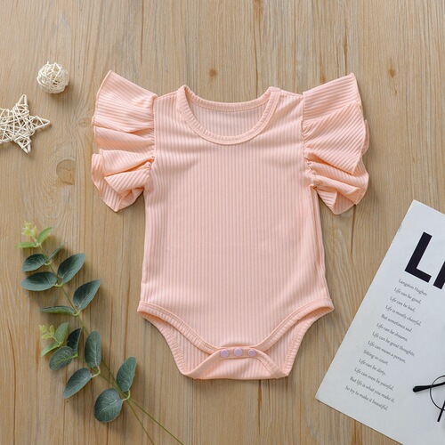 Kids' Summer Jumpsuit Romper Children's Vest Girls' Instagram-style European and American Cross-border Crawling Suit One-piece Short-sleeved Outfit