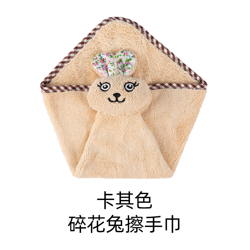 Toalla de mano al por mayor de fábrica colgando fuerte absorbente hogar lindo coral polar Corea del Sur Toalla de mano para mujeres