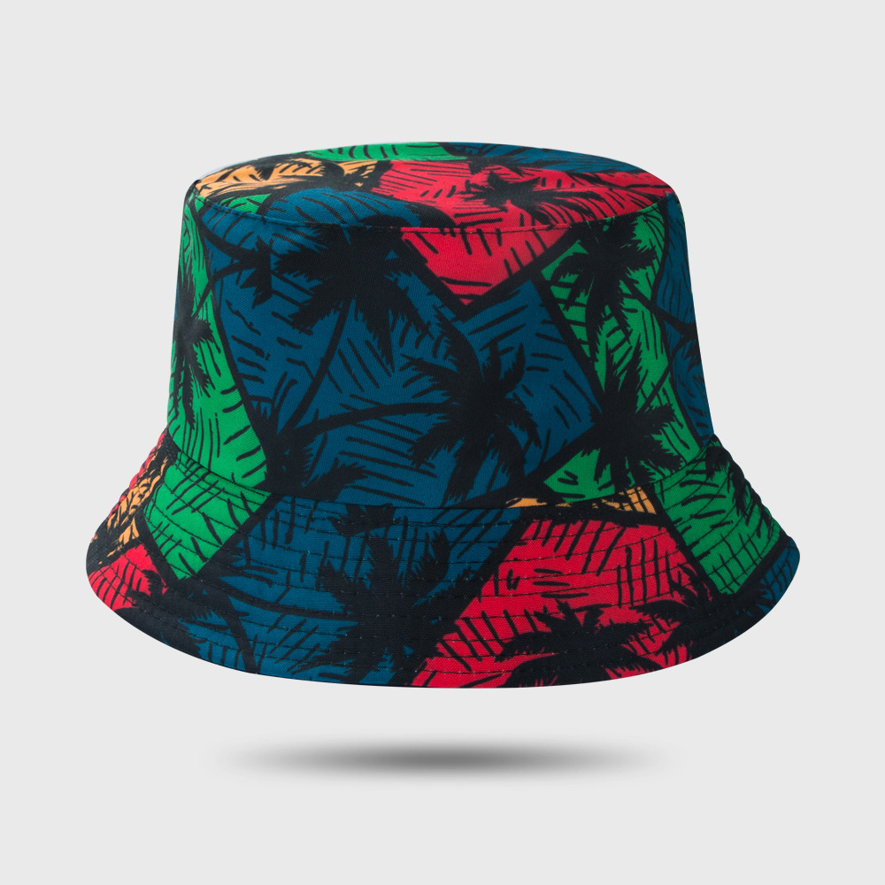 120g Weight Housewarming, Anniversary, Business, Wedding, Outdoor, Travel, Birthday, Festival, Sports, Shopping Occasion Cotton Material Graffiti Pattern Unisex Gender Fashion Style One Size Size New Fisherman Hat Personality Simple And Colorful Wild Flat Top Double-sided Can Wear Basin Hat 6