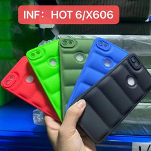 荧光1.5MM适用INFINIX HOT6/X606潮流欧美风羽绒服手机壳保护套