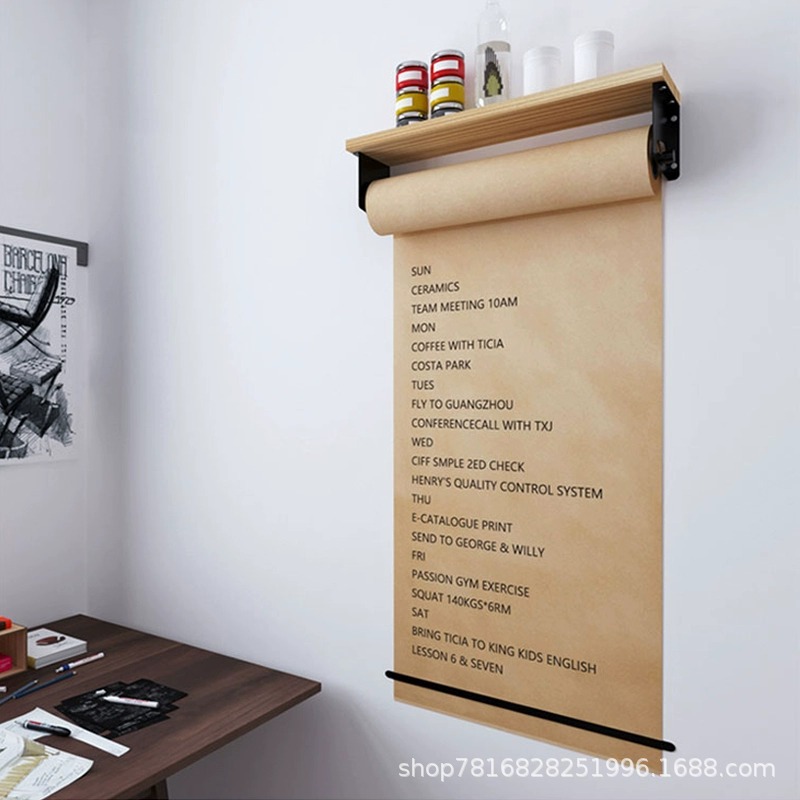 Hand-painted frame poster wall hanging studio marking speech paper kraft paper scroll painting paper decoration hanging decoration wall drawing board