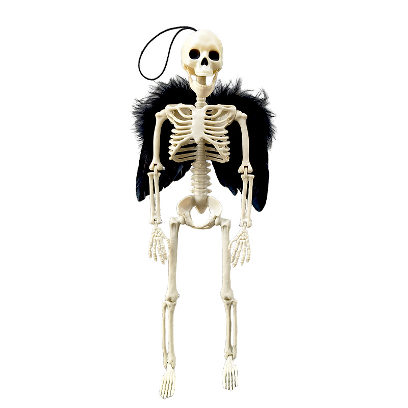Esqueleto de Plástico Simulado de 60cm para Decoración de Halloween, Casa Embrujada, Props de Escena.