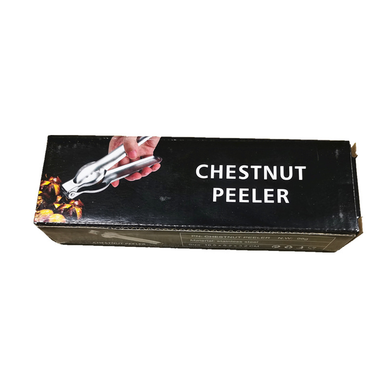 Abridor de castaño de acero inoxidable pelador de castaño clip de castaño peeling apertura cruzada clip de castaño pelar clip de nogal