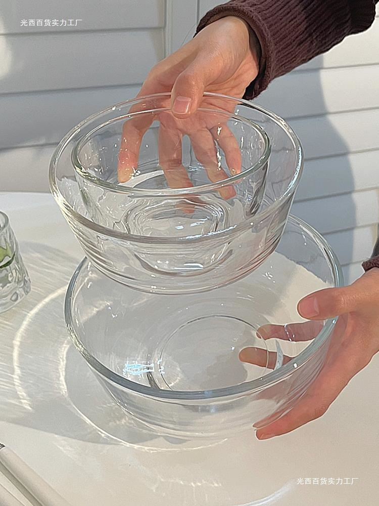 Simple INS wind transparent glass bowl resistance high -temperature…