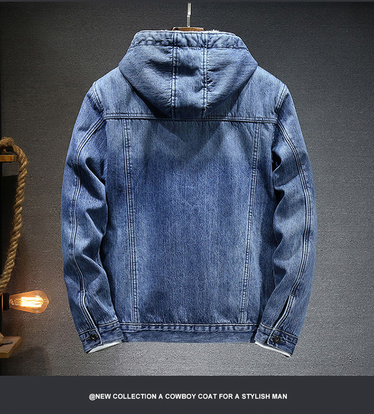 Men's Thick Fleece Denim Jacket For Winter Warmth And Style_voghion.com