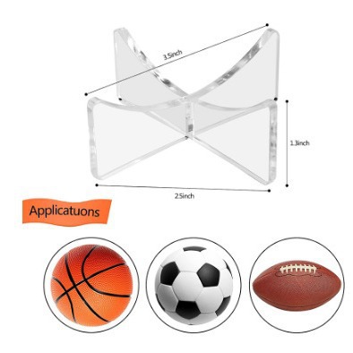 Baloncesto de fútbol de baloncesto estante de exhibición de balones transfronterizos repositorios de base transparentes de soporte de bola acrílico
