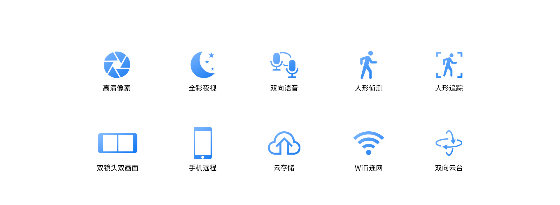 全彩监控摄像头无线WiFi高清红外夜视声光报警室内监控摄像头室外
