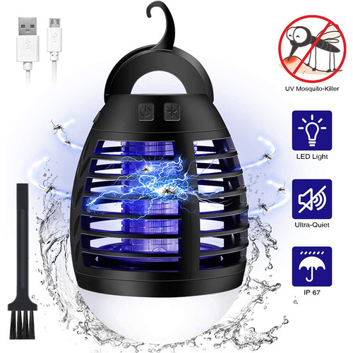 Cross-border electric shock mosquito killer lamp USB electronic fly killer artifact portable outdoor travel tent led camping camping lamp