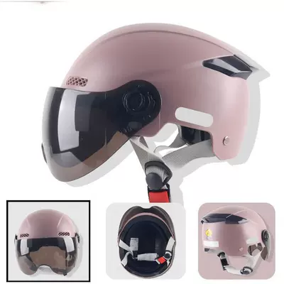 Parent-Child Helmets – Motorcycle Safety Supplies - children-solid-color-french-pink-transparent-short-mirror