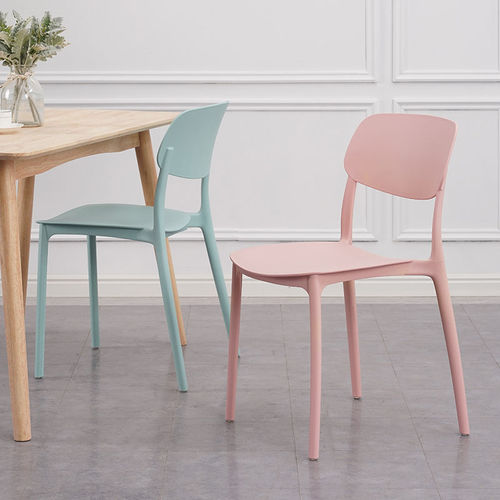 Plastic chair backrest adult simple dining table plastic chair thickened modern simple desk stool home Nordic dining chair