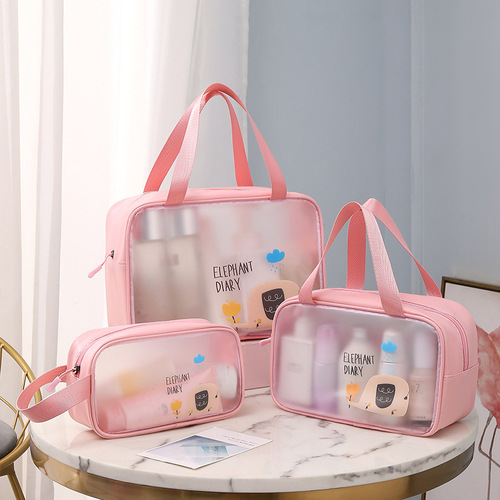  summer ins style portable cosmetic bag waterproof toiletry bag large capacity transparent travel portable storage bag