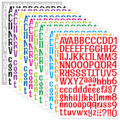 字母贴纸 跨境彩色英文字母数字组合diy贴纸水杯电脑装饰防水贴纸