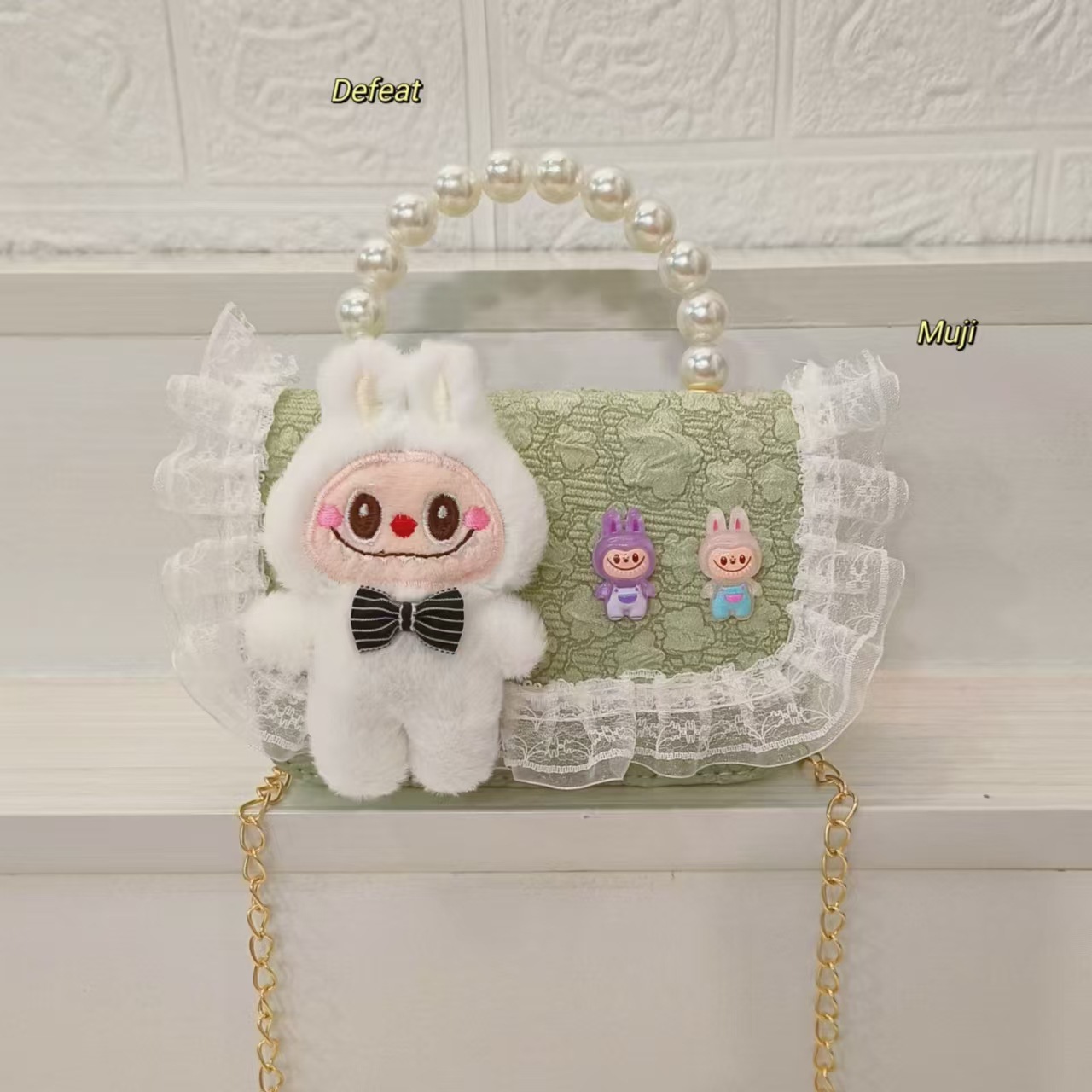 Muñecas de dibujos animados bolsos de mano de perlas bolsos de hombro bolsos de cadena bolsos de princesa bolsos pequeños bolsos de accesorios de dibujos animados para chicas