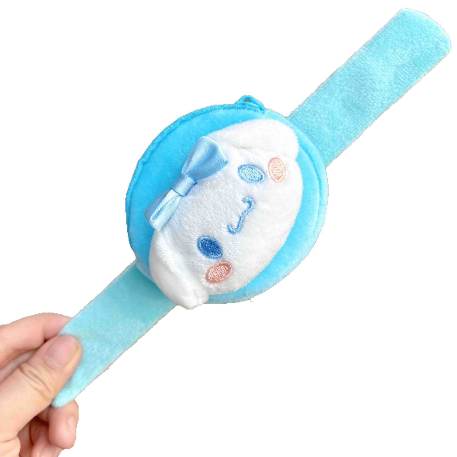 Monedero circular de felpa estilo Sanrio con pulsera creativa mini bolso colgante para auriculares venta transfronteriza