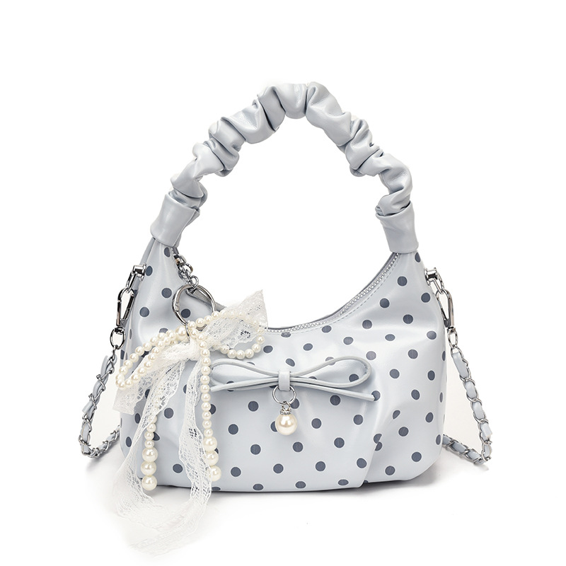 Coreana estilo extranjero suave bolso plegable mujer verano 2026 nueva moda diaria cadena mochila de hombro
