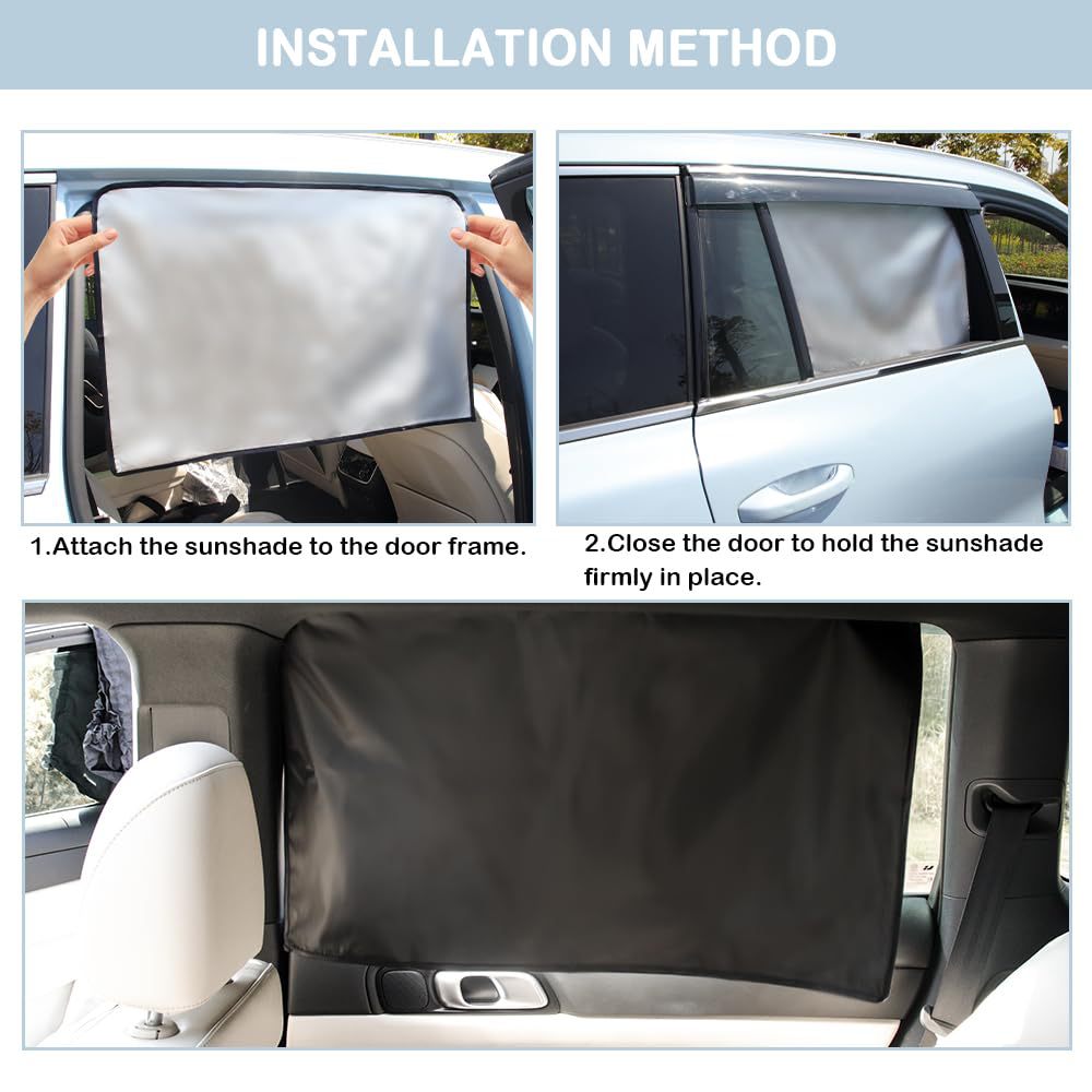Universal Interior Diamond Pattern Car Sunshade Magnetic Rear Child Sun Protection Heat Insulation Sunshade Car Sunshade