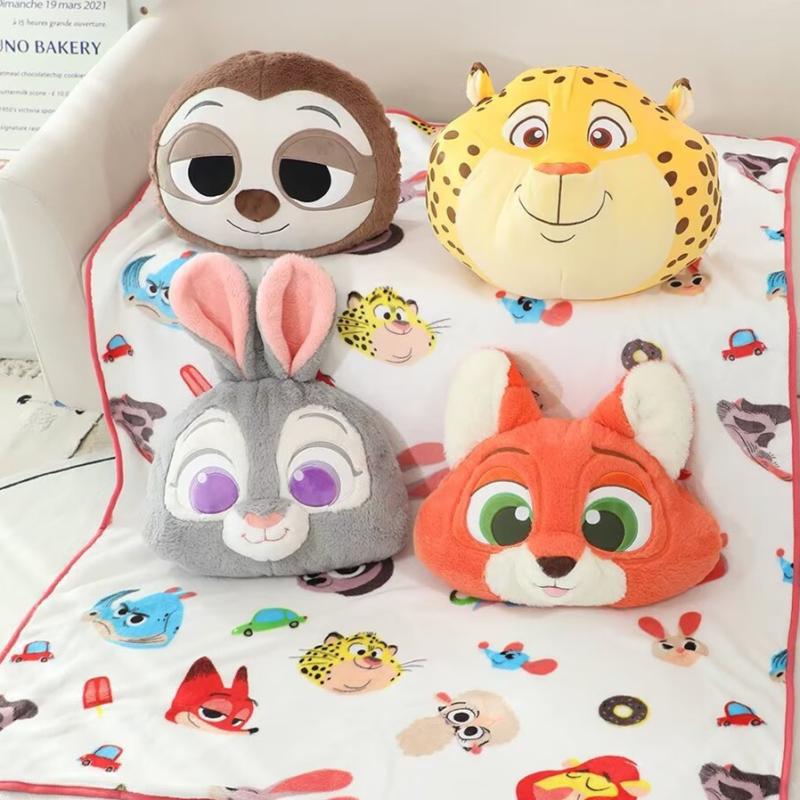 Judy Nick Sloth Leopard Police Officer Doll Pillow Plush Toy Doll Car Cushion Air Conditioning Blanket