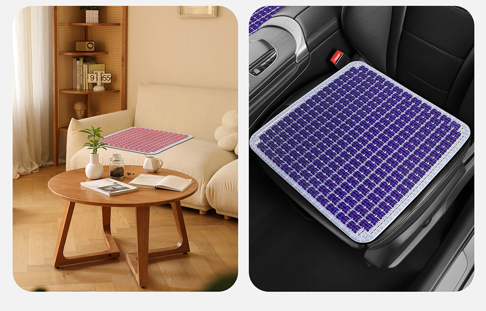 Resin Breathable Mahjong Imitation Jade Tpe Gel Car Seat Cushion Summer Cooling Pad Office Chair Cushion for Long Sitting