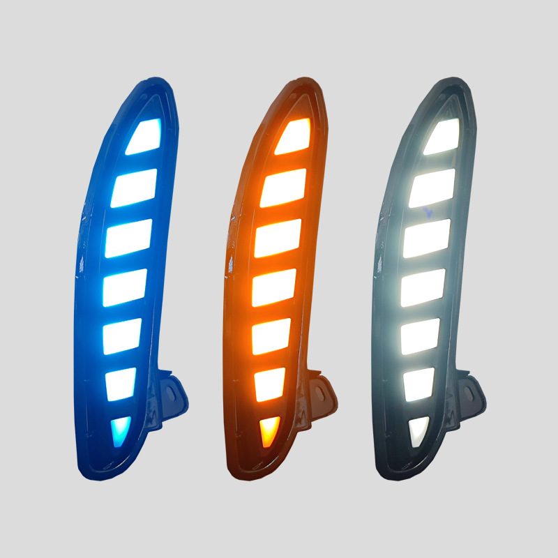 Toyota For 21-24 Toyota RAV4 Daytime Running Lights HARRIER DRL/VENZA Modified LED (Gündüz işıqları) - mustang-style-led-tricolor-streamer-drl-pair