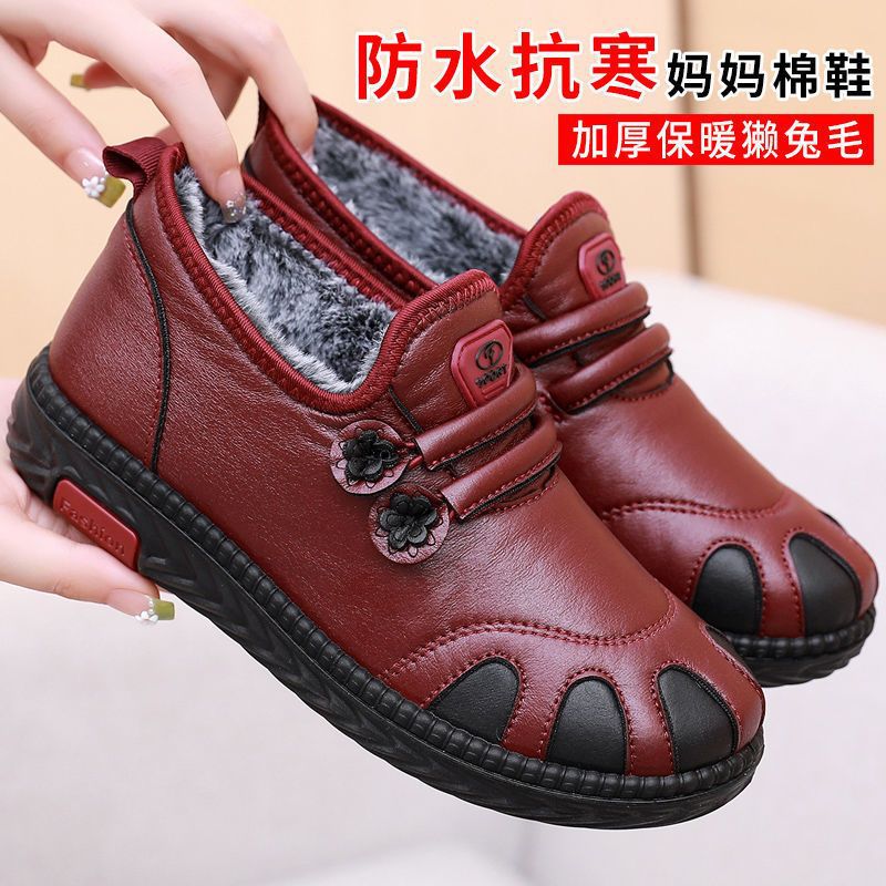 Winter Old Beijing Cotton Shoes for Export and Cross-Border, Fleece Lined, Warm and Non-Slip, for Middle-Aged and Elderly Mothers and Grandmothers, Wholesale