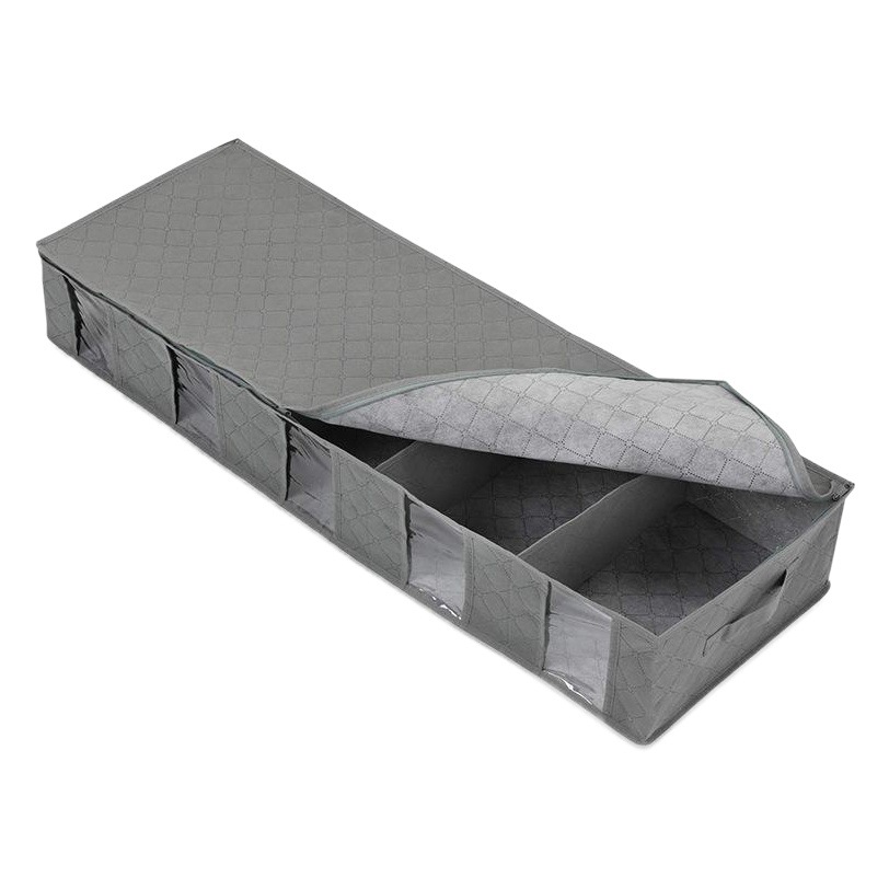 Caja de almacenamiento de fondo de cama de tela no tejida hogar debajo de la cama ropa organización caja de almacenamiento amazon bolsa de almacenamiento separada a prueba de polvo