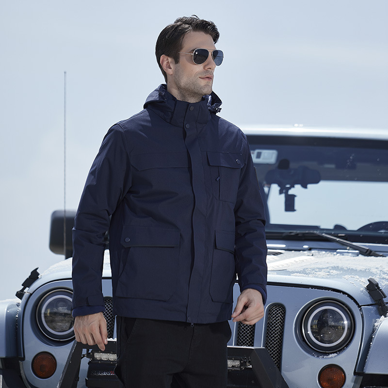 Autumn and Winter Couple's Style Jacket, down Jacket, Three-In-One Detachable Fleece Liner, Warm Coat, Mountaineering Clothing, Cold-Proof