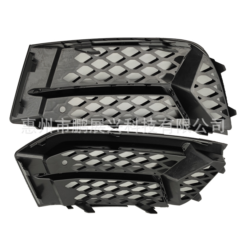 Adecuado para 17-20 Audi A3 S3 modificado negro panal niebla marco de la lámpara parachoques delantero inferior parrilla cubierta de la lámpara de niebla image 5