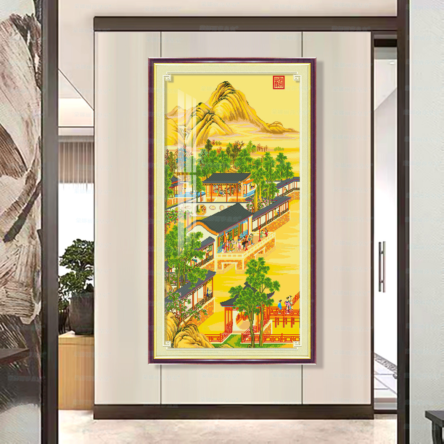 Mona Lisa Royal punto de cruz Yongzheng Diciembre-Julio Qiqiao tela seda antigua Nuevo bordado Chino image 5