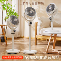 New voice Bluetooth electric fan multi-function circulation fan with timer and remote control for home use with lighting floor fan