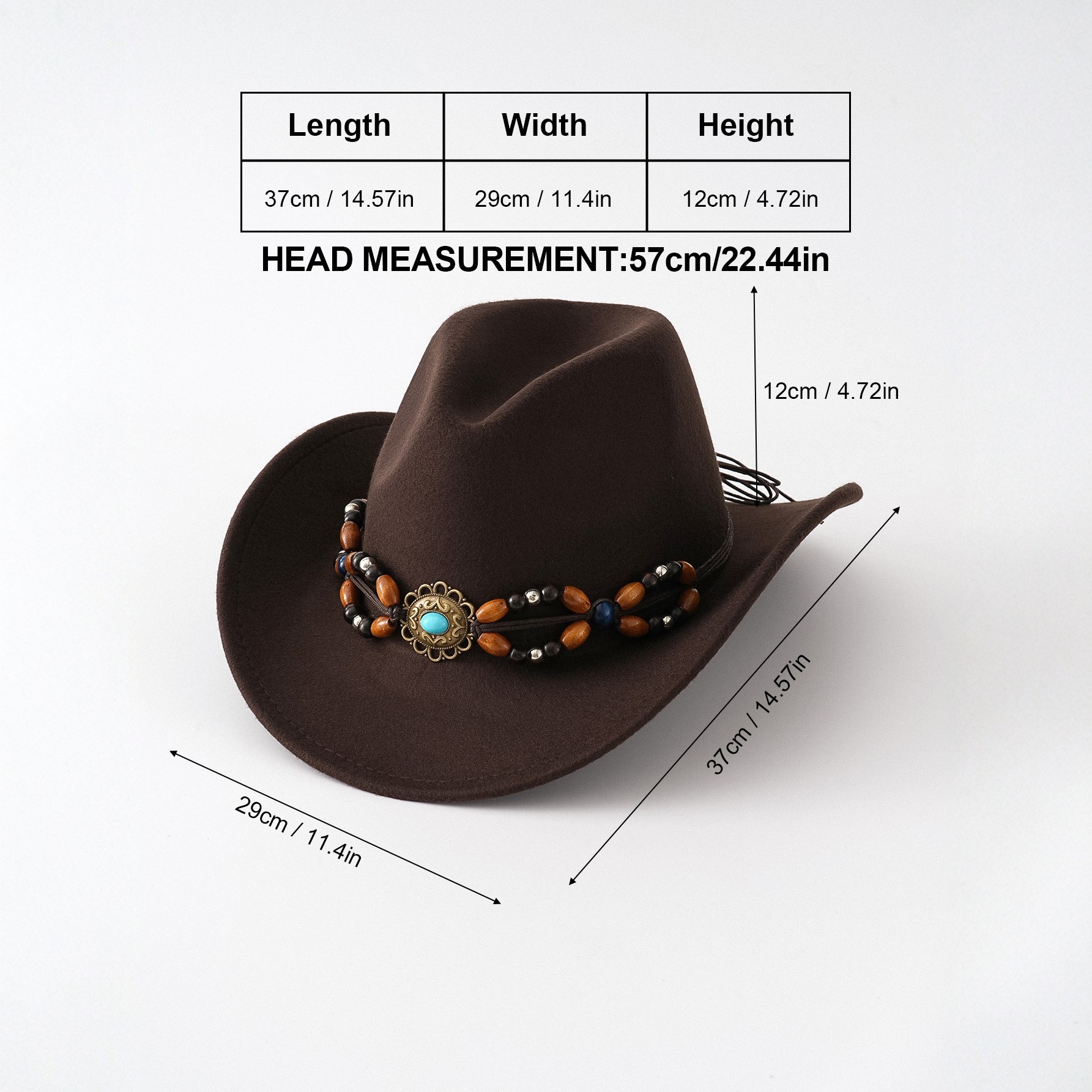 Cappello a cilindro a tesa larga in stile britannico retrò, in feltro, per uomo e donna, stile cowboy, elegante cappello da gentiluomo._voghion.com