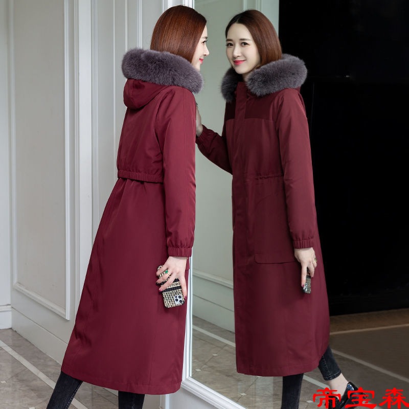 服女款女士服水貂内胆可拆卸獭兔毛长款皮草外套大衣|ms