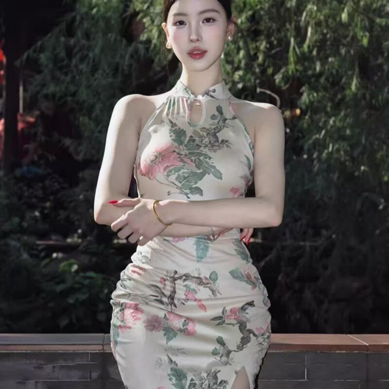 Original/White Jade Porcelain Skin New Chinese Style Qipao National Style Beautifully Modified Dress for Women Original/White Jade Porcelain Skin New Chinese Style Qipao National Style Beautifully Modified Dress for Women