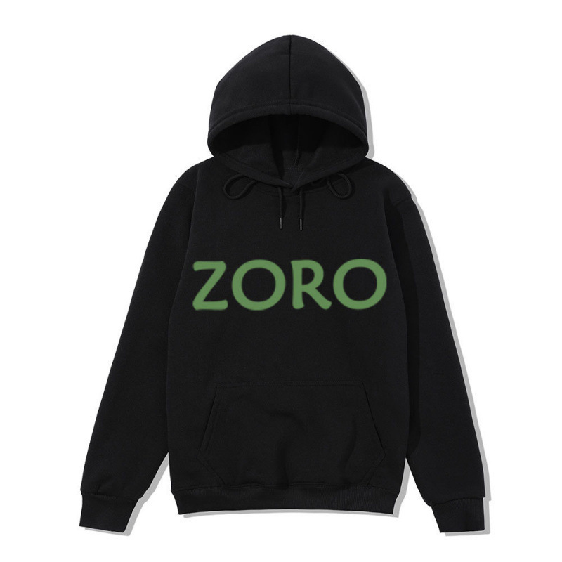 Foreign trade men's and women's hoodies, trendy hoodies, men's Zoro street style hooded sweatshirts, men's and women's fleece-lined casual loose jackets