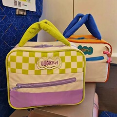 かわいい衝突色化粧バッグ卸売り大容量出張旅行携帯洗面バッグ新個性収納袋