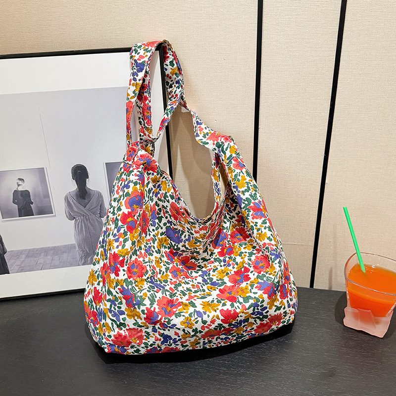 Hanfeng Fashion Große Kapazität Handtasche Schulter Freizeit Shopping Frische Fragmentierte Blume Einkaufstasche, Luxus Unterarm Tasche_voghion.com